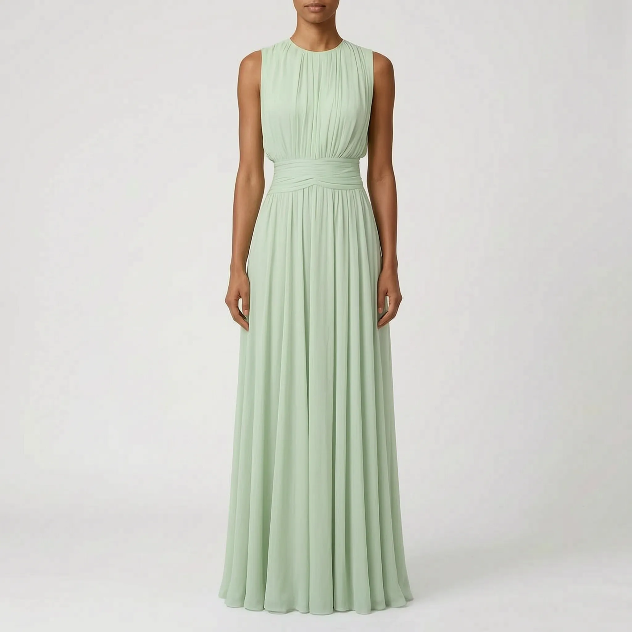 Plissea  - Sleeveless Pleated Maxi Dress Summer Weddings