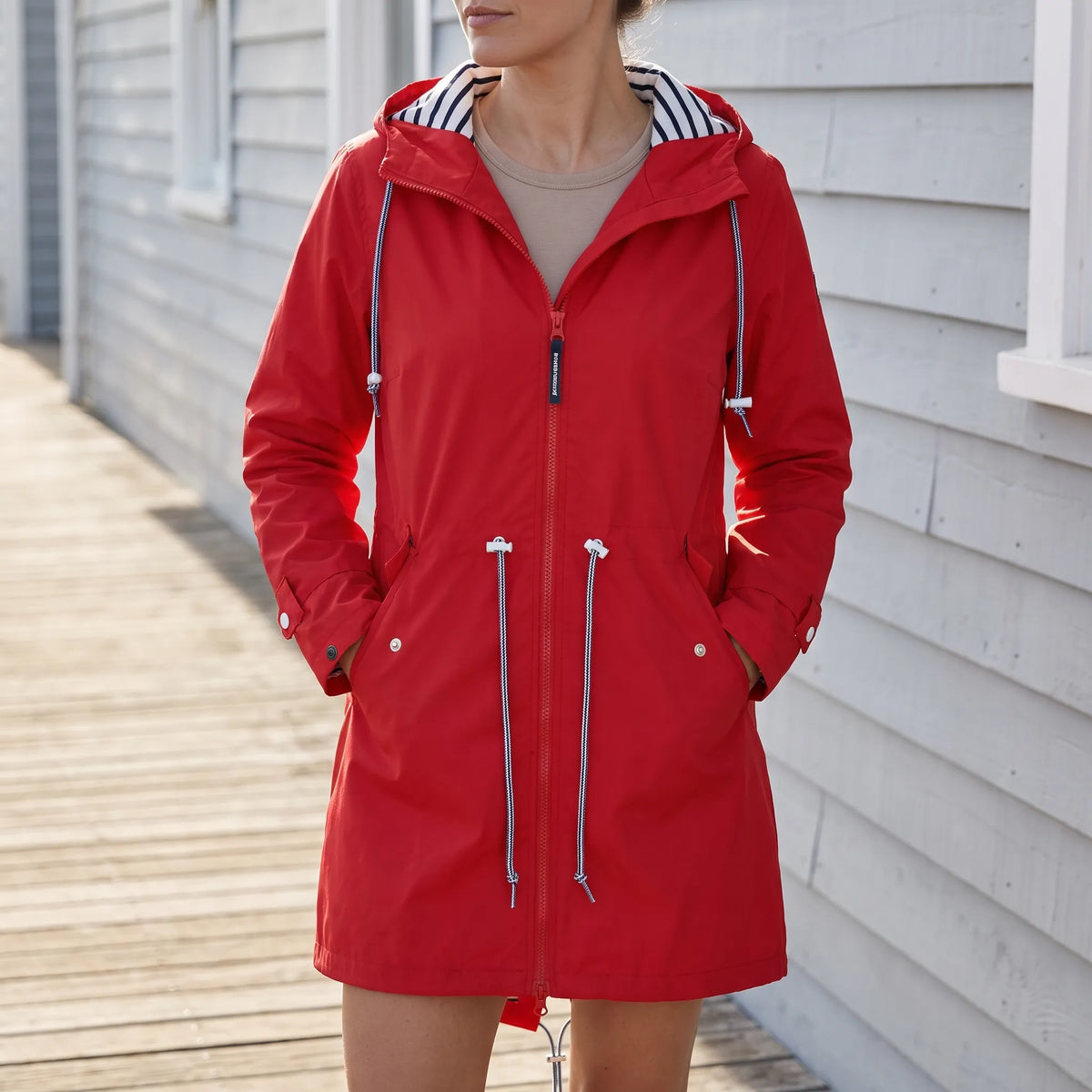 Pluvio  - Hooded Raincoat For Women Rainy Commutes