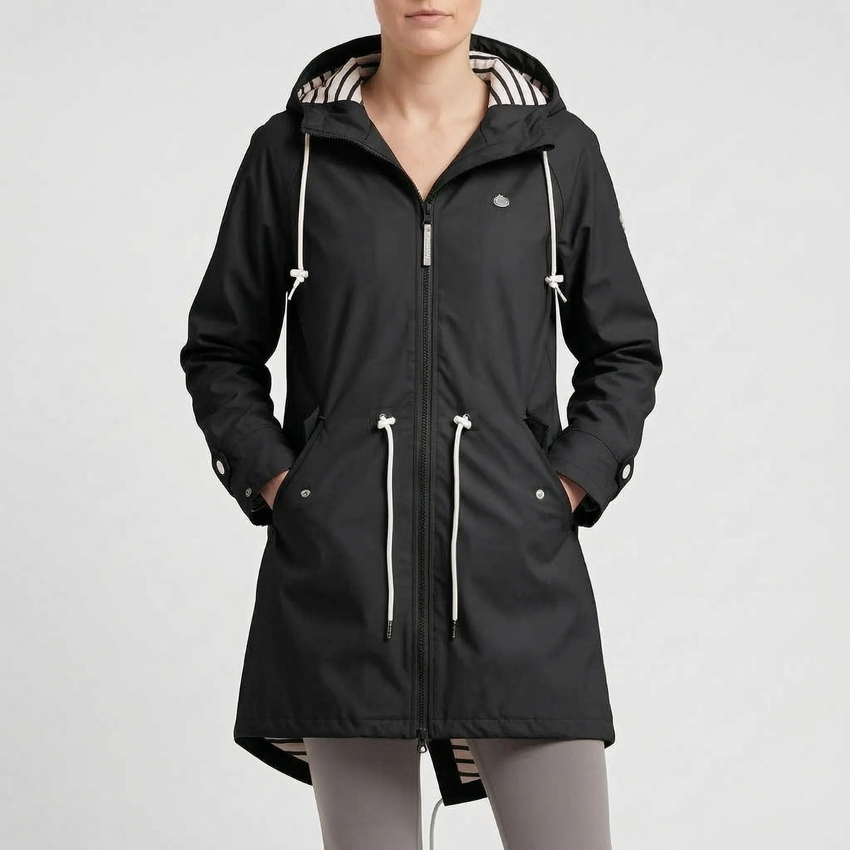 Pluvio  - Hooded Raincoat For Women Rainy Commutes