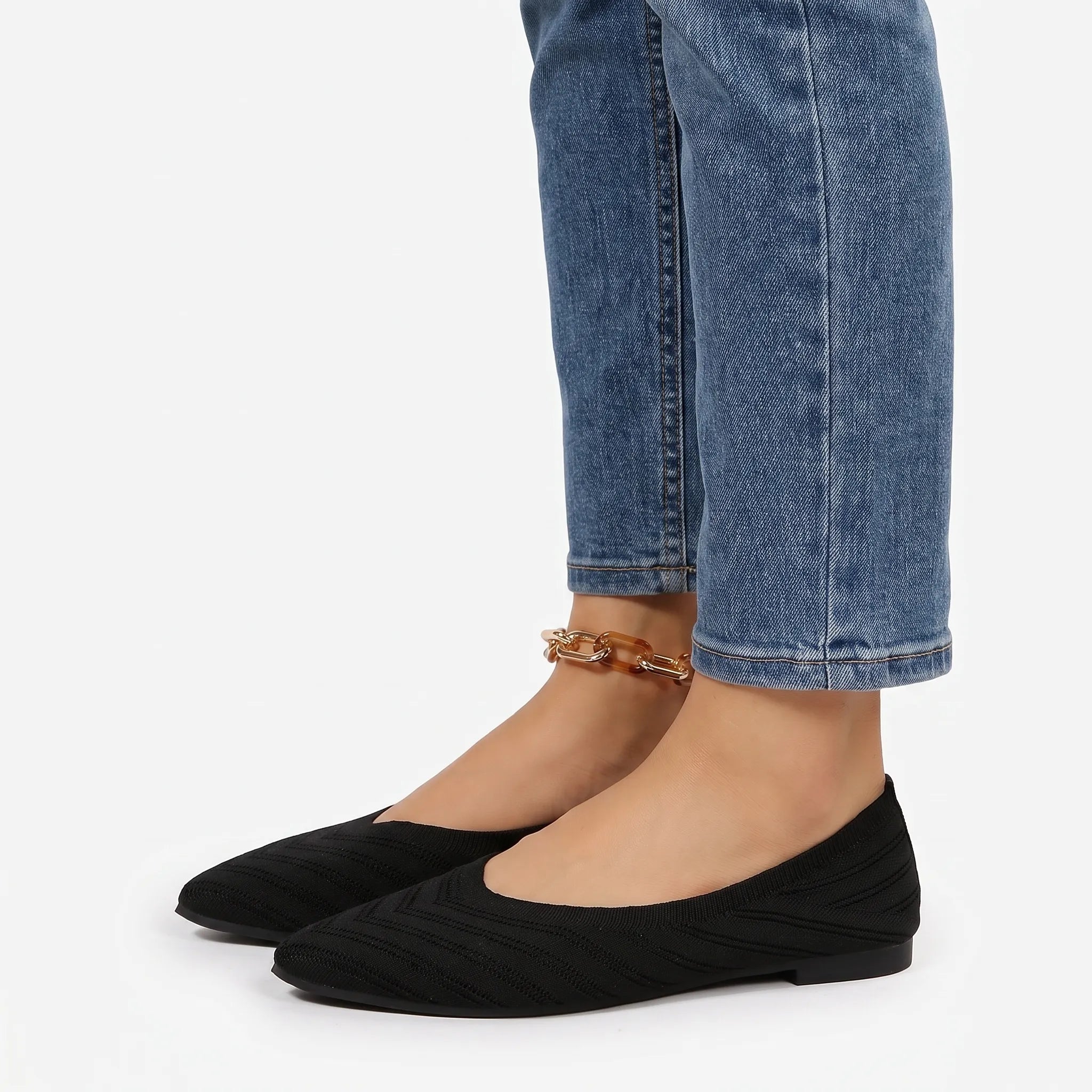 Pointa  - Pointed Toe Slip-On Flats Office Wear