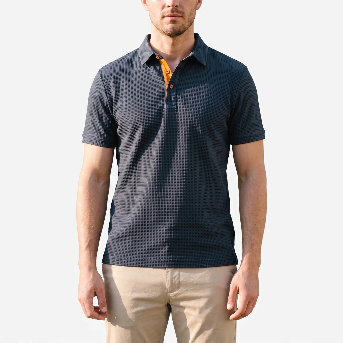 Poldano  - Textured Short-Sleeve Men's Polo Shirt Smart-Casual Dressing