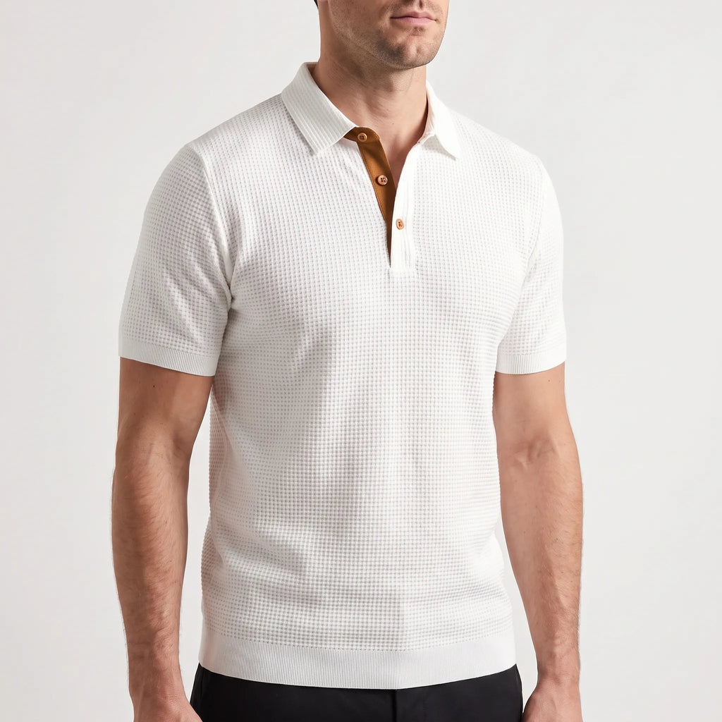Poldano  - Textured Short-Sleeve Men's Polo Shirt Smart-Casual Dressing