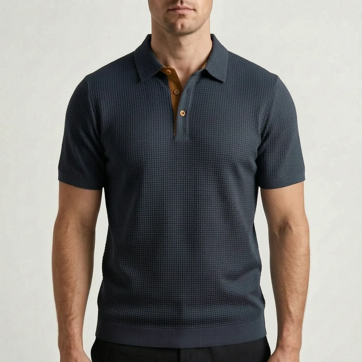 Poldano  - Textured Short-Sleeve Men's Polo Shirt Smart-Casual Dressing