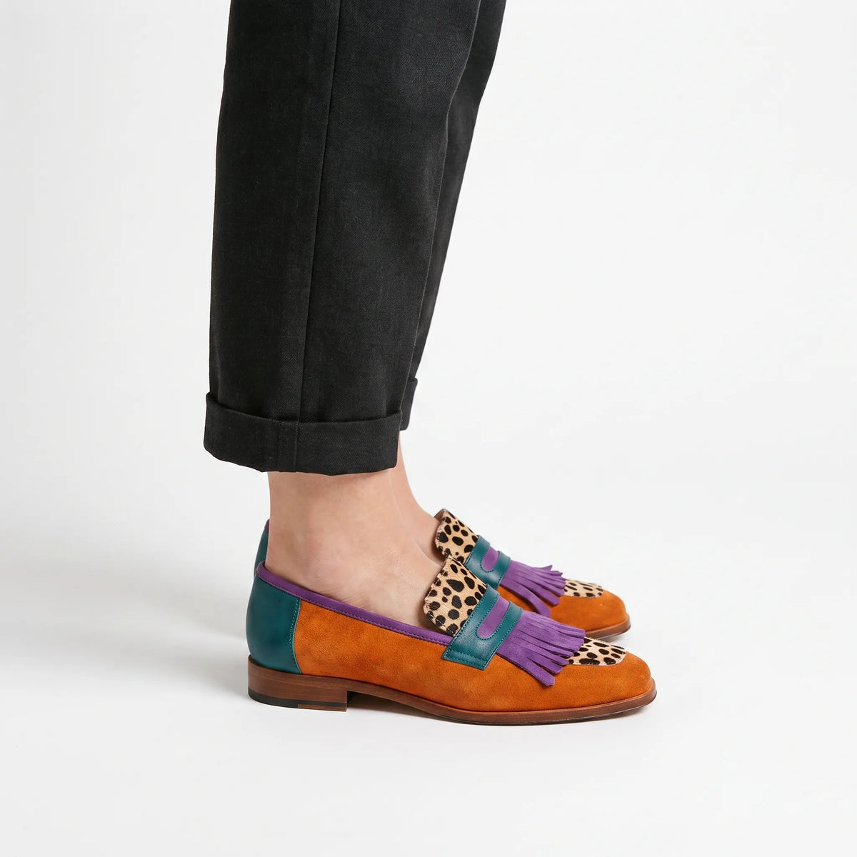 Prowlyn  - Animal Print Fringe Loafers Smart-Casual Outings