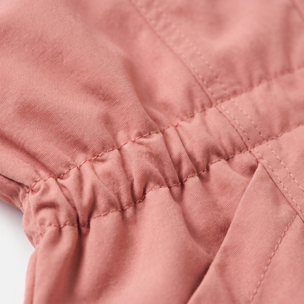 Women's lightweight utility jacket with mock collar, zip fastening and multiple pockets