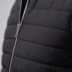 Men's sleeveless quilted gilet with stand collar and front zip