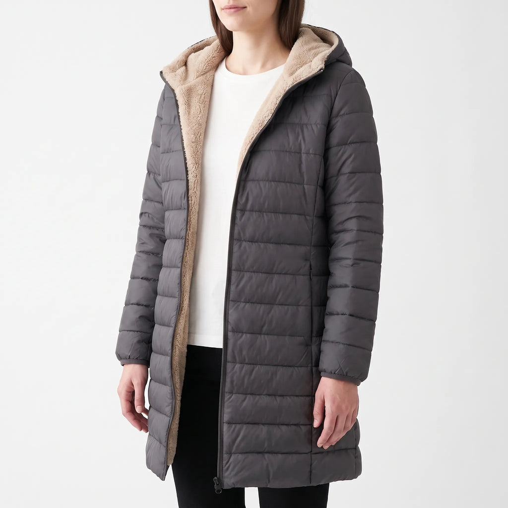 QuiltLuxe  - Padded Quilted Coat Winter Commuting
