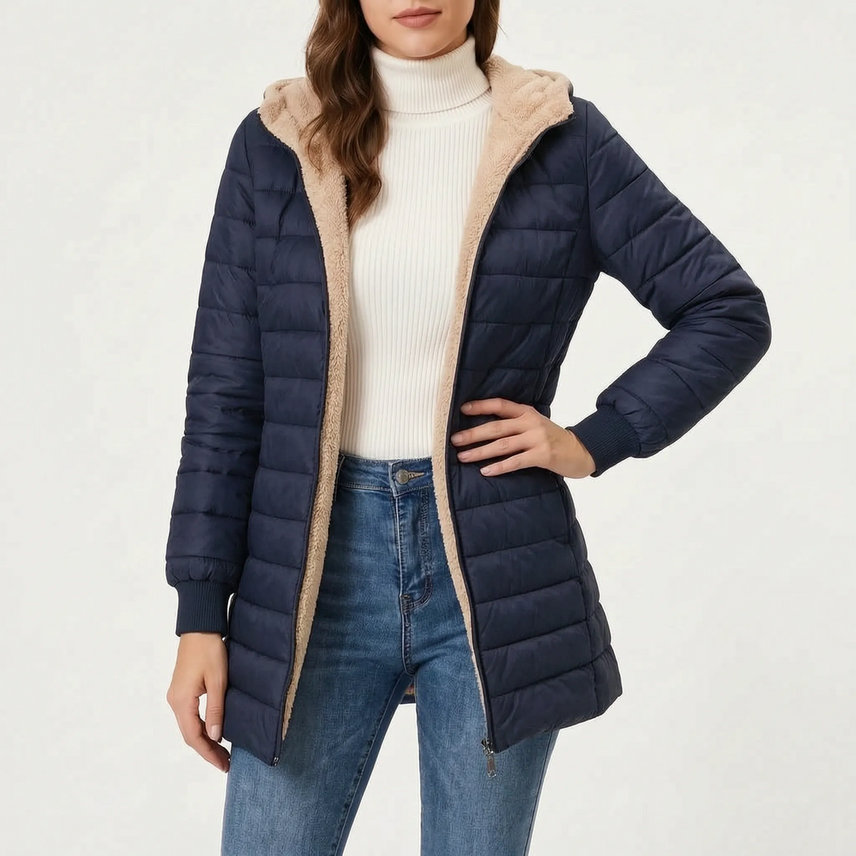 QuiltLuxe  - Padded Quilted Coat Winter Commuting