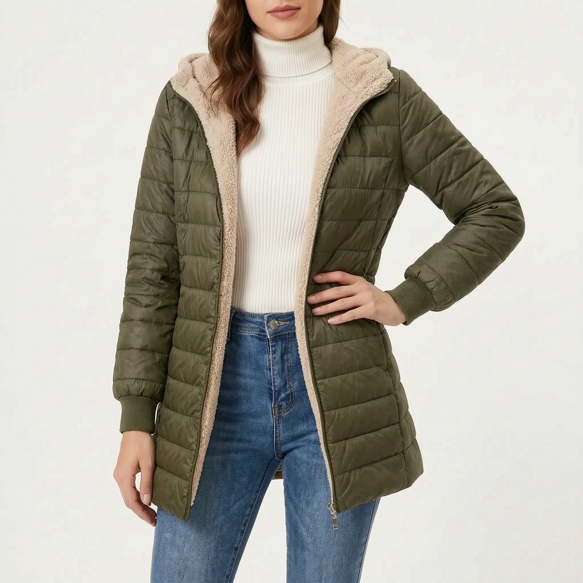 QuiltLuxe  - Padded Quilted Coat Winter Commuting