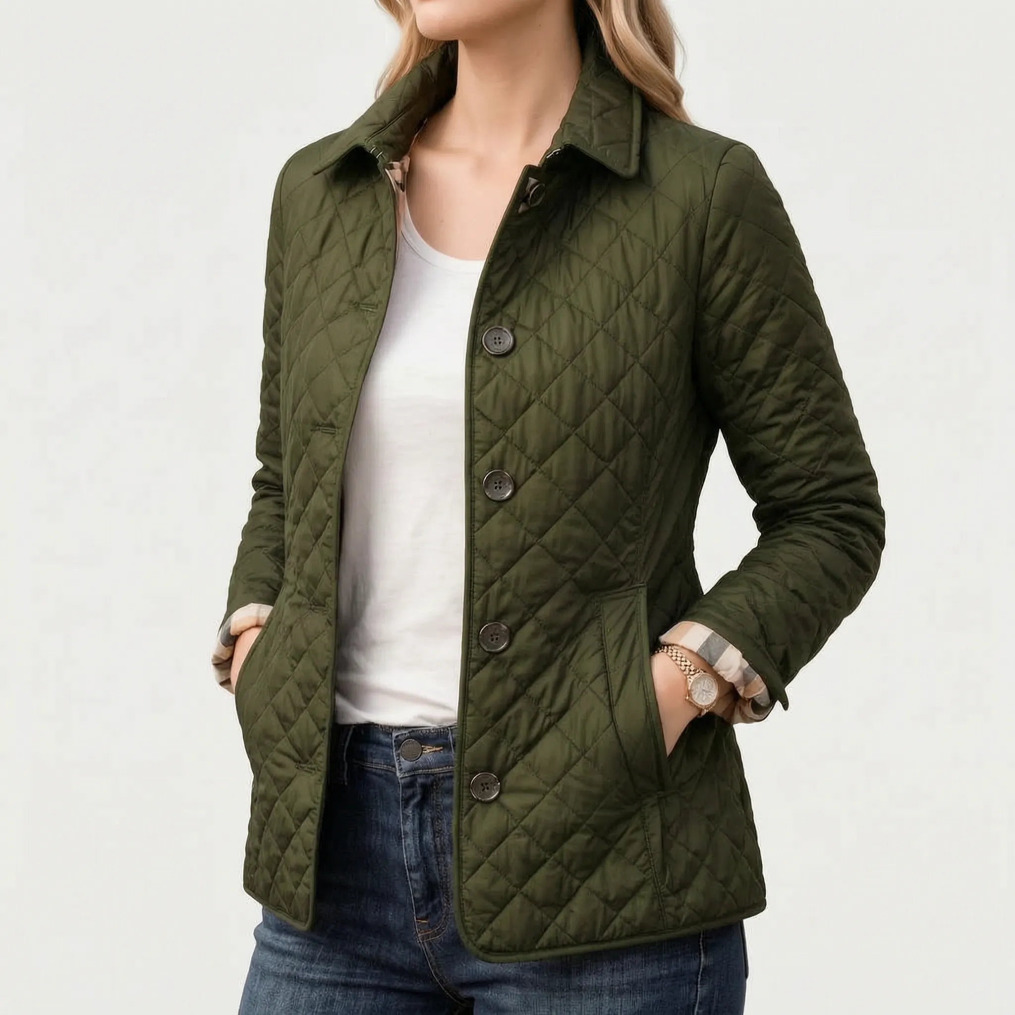 Quilten  - Ladies Lightweight Quilted Jacket Everyday Commuting