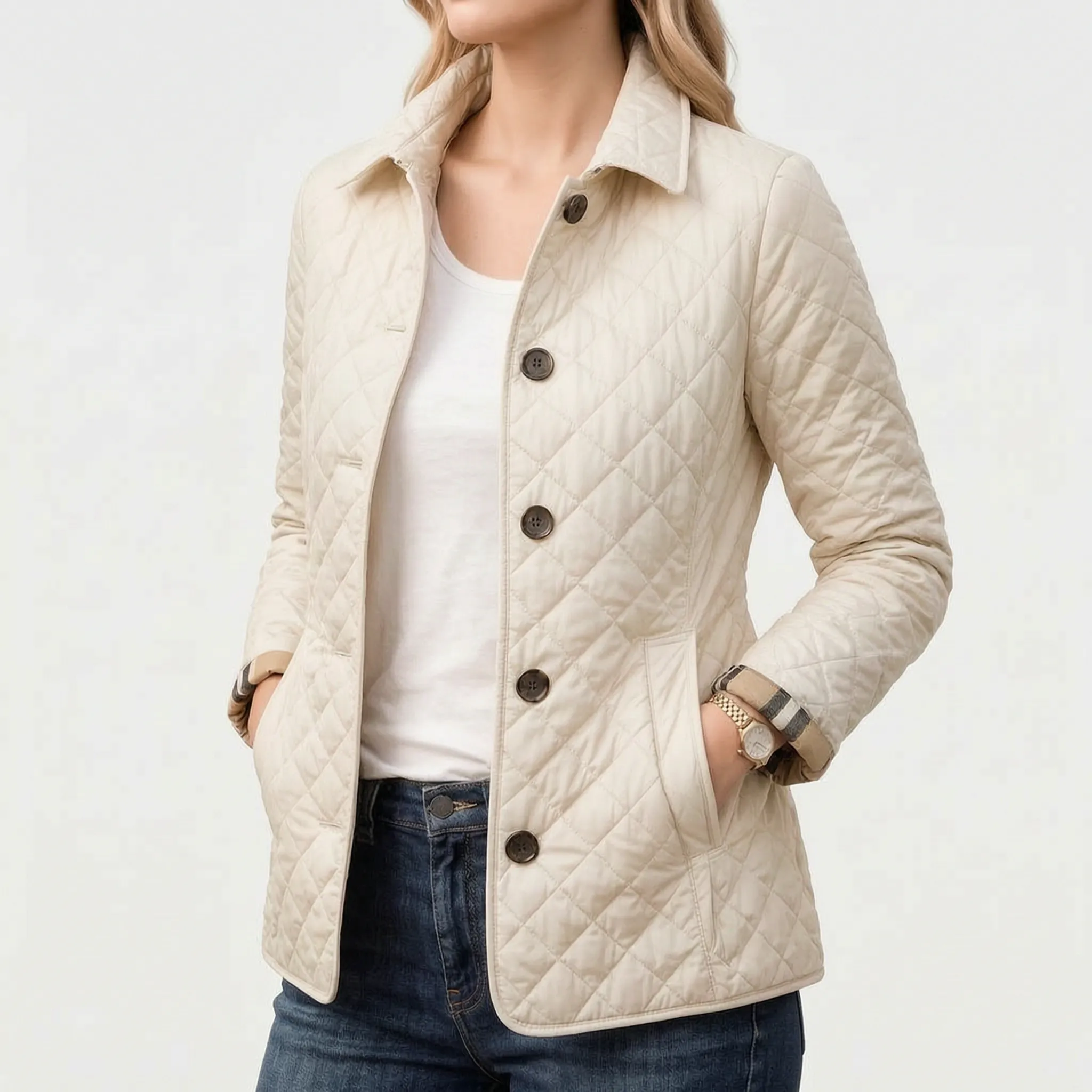 Quilten  - Ladies Lightweight Quilted Jacket Everyday Commuting
