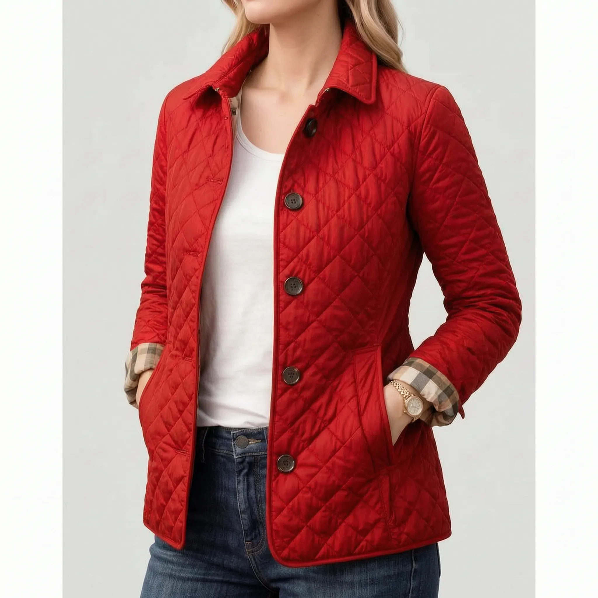 Quilten  - Ladies Lightweight Quilted Jacket Everyday Commuting