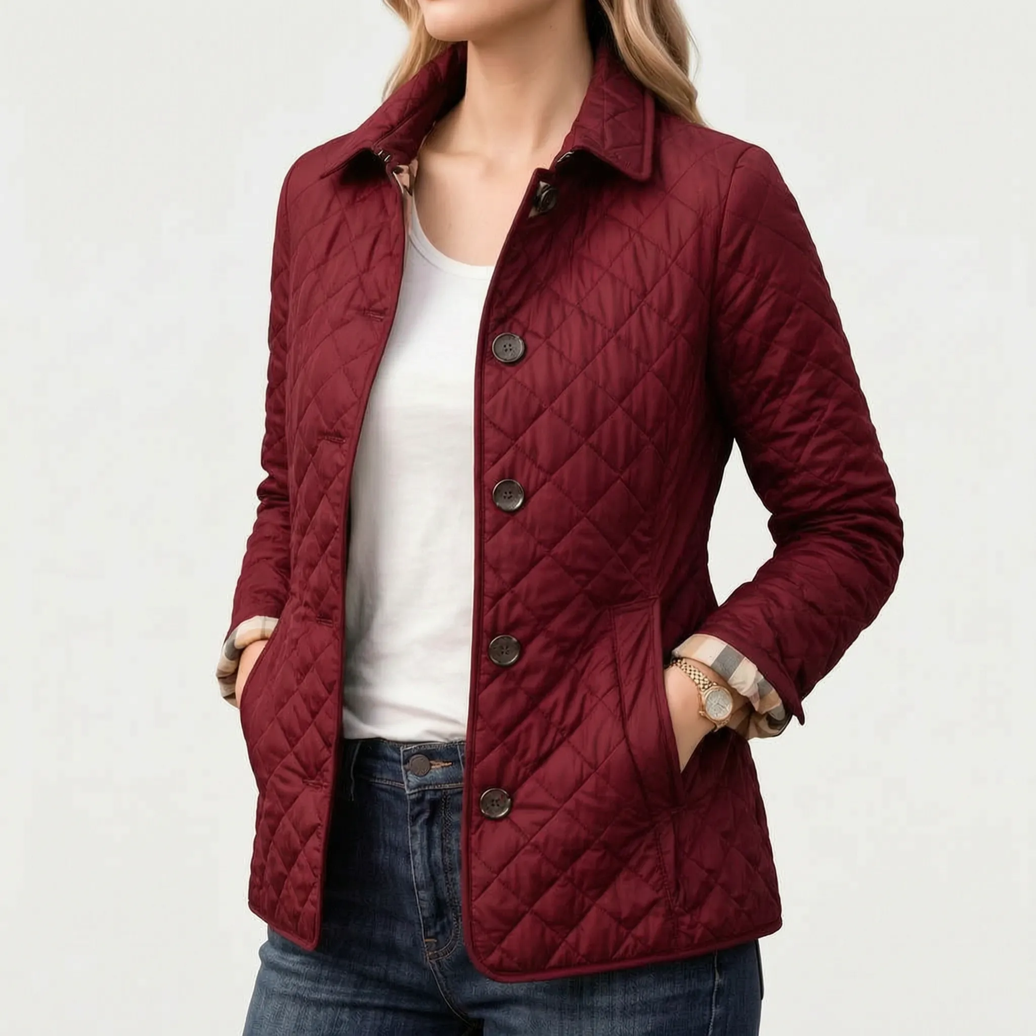 Quilten  - Ladies Lightweight Quilted Jacket Everyday Commuting