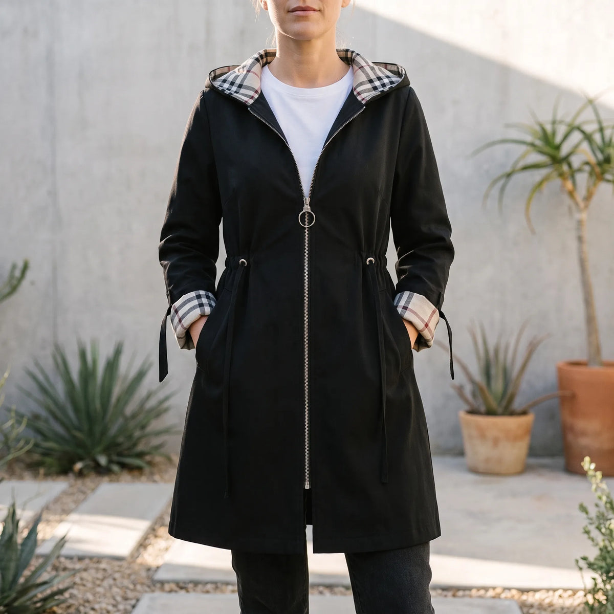 RainCore  - Hooded Raincoat Womens Daily Commute