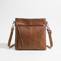 Retrosia  - Textured Brown Crossbody Bag Daily Commuting