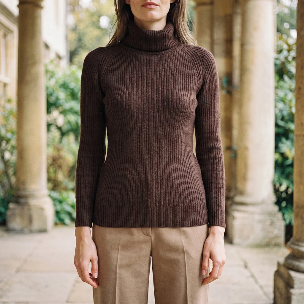 Ribton  - Slim-Fit Ribbed Turtleneck Jumper Cool Weather Layering