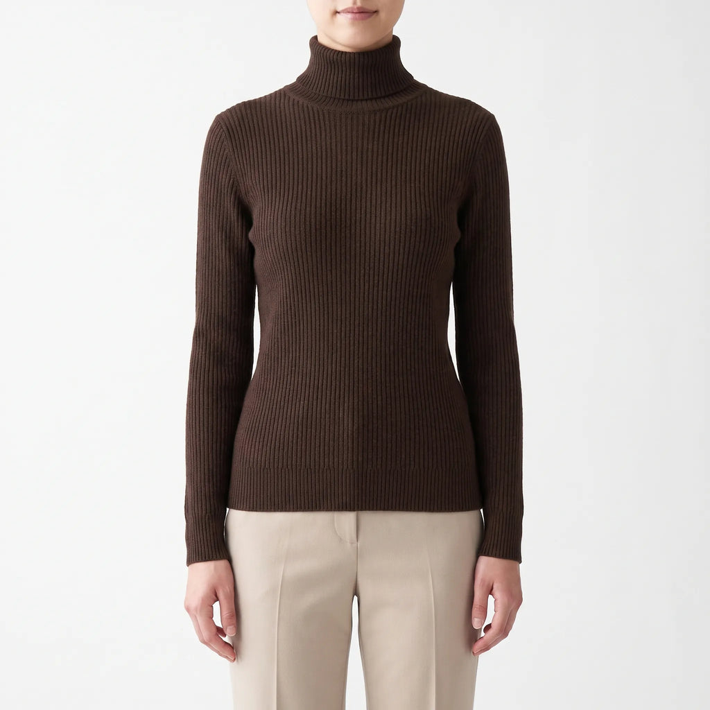 Ribton  - Slim-Fit Ribbed Turtleneck Jumper Cool Weather Layering