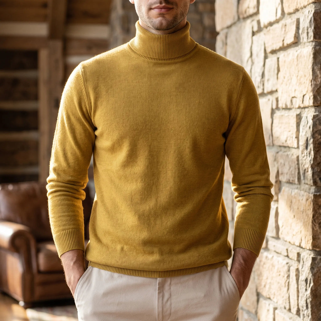 Rolland  - Men's Roll Neck Jumper Autumn Layering