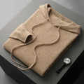Plain hooded hoodie with drawcords, long sleeves and ribbed trims