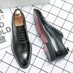 Men's Oxford brogue shoes with lace-up fastening and perforated detailing