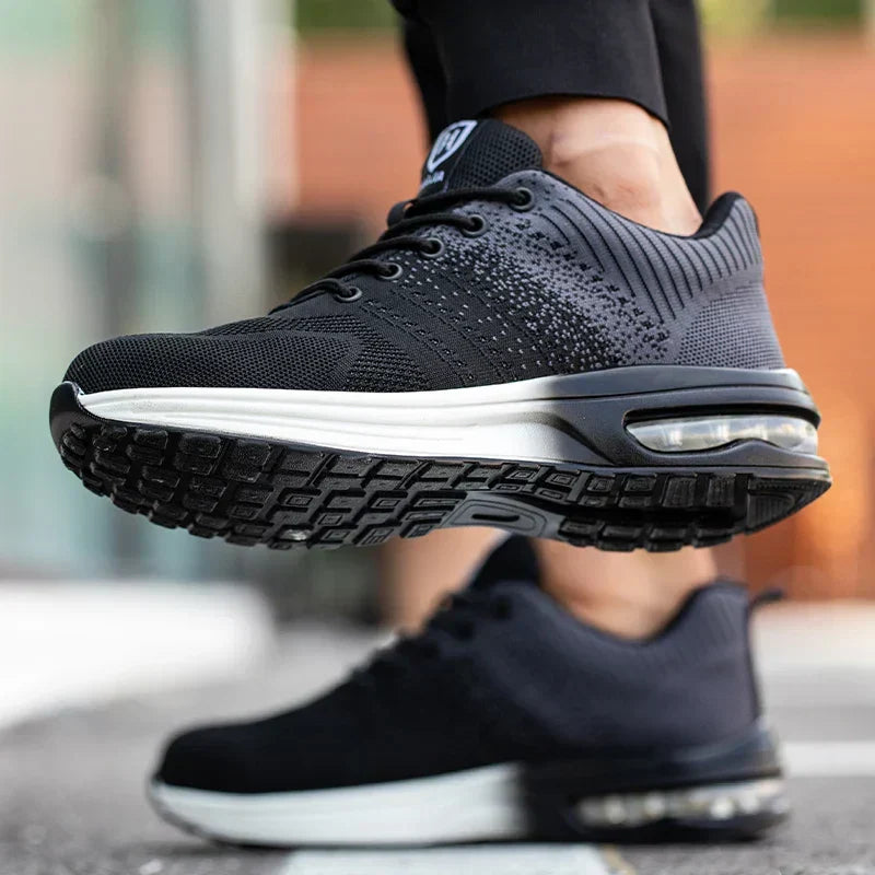 Women's low-top lace-up trainers with textured upper and layered sole