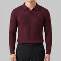 Sartorix  - Ribbed Polo Knit Jumper Smart-Casual Office Wear