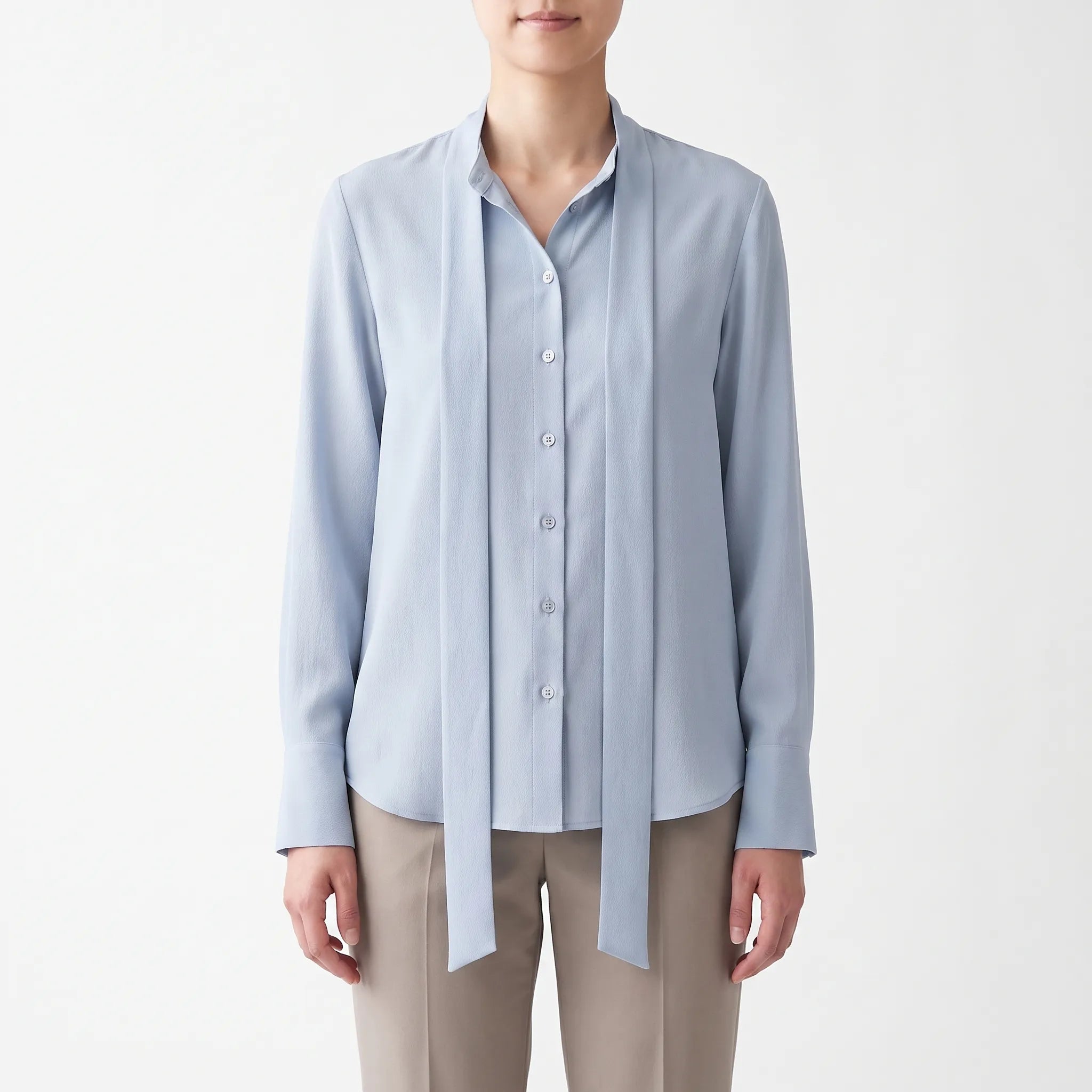 Sashira  - Relaxed Fit Tie Waist Blouse Office Styling