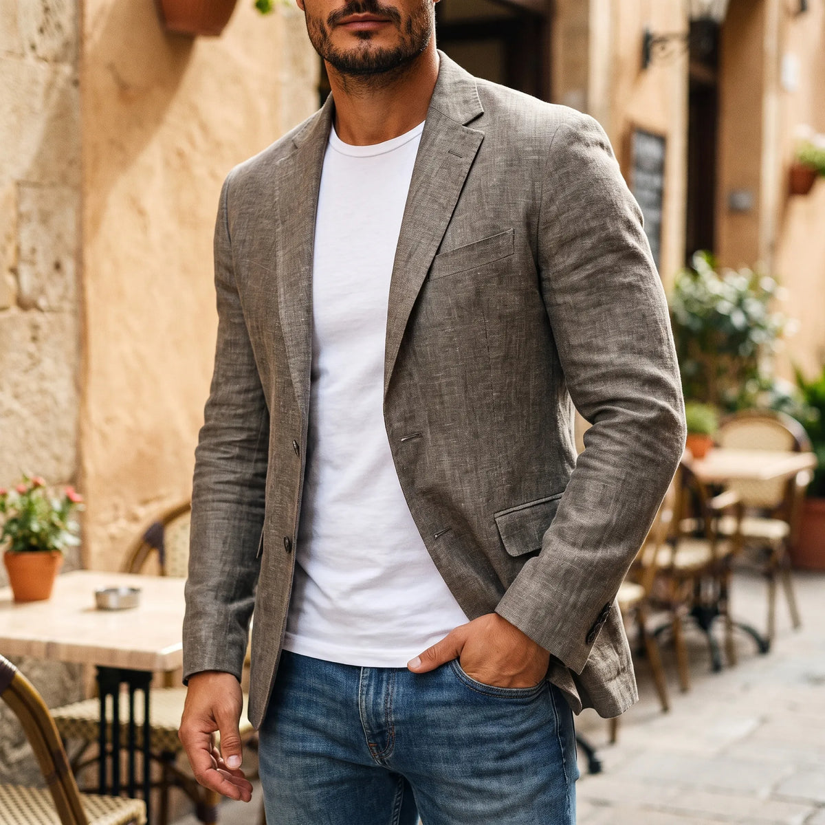 SavileFit  - Unstructured Men's Blazer Smart-Casual Dressing