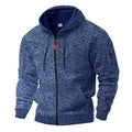 Men's hooded fleece jacket with full zip and zipped pockets
