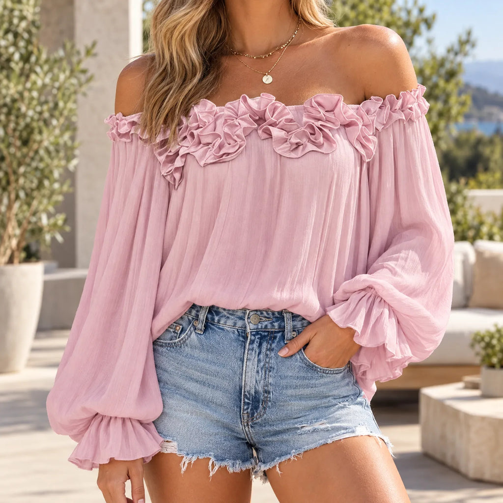 Serina  - Ruffled Off Shoulder Top Summer Styling