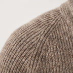 Men's ribbed knit cardigan with shawl collar and button front
