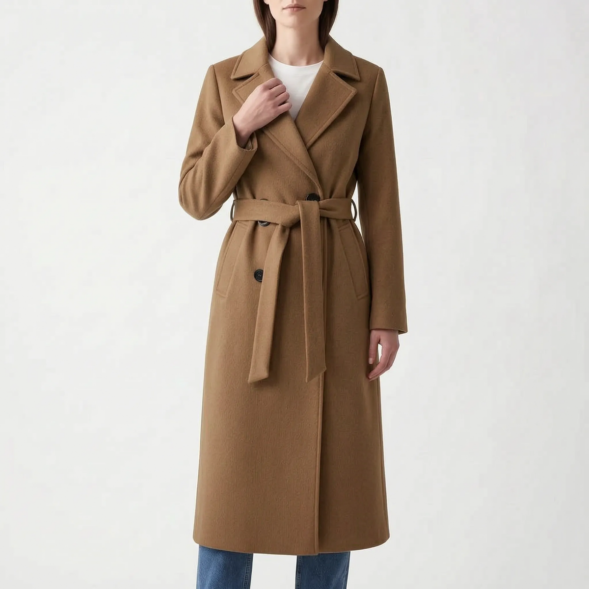 Silhovia  - Long Double-Breasted Women's Trench Coat Layering Over Daily Outfits