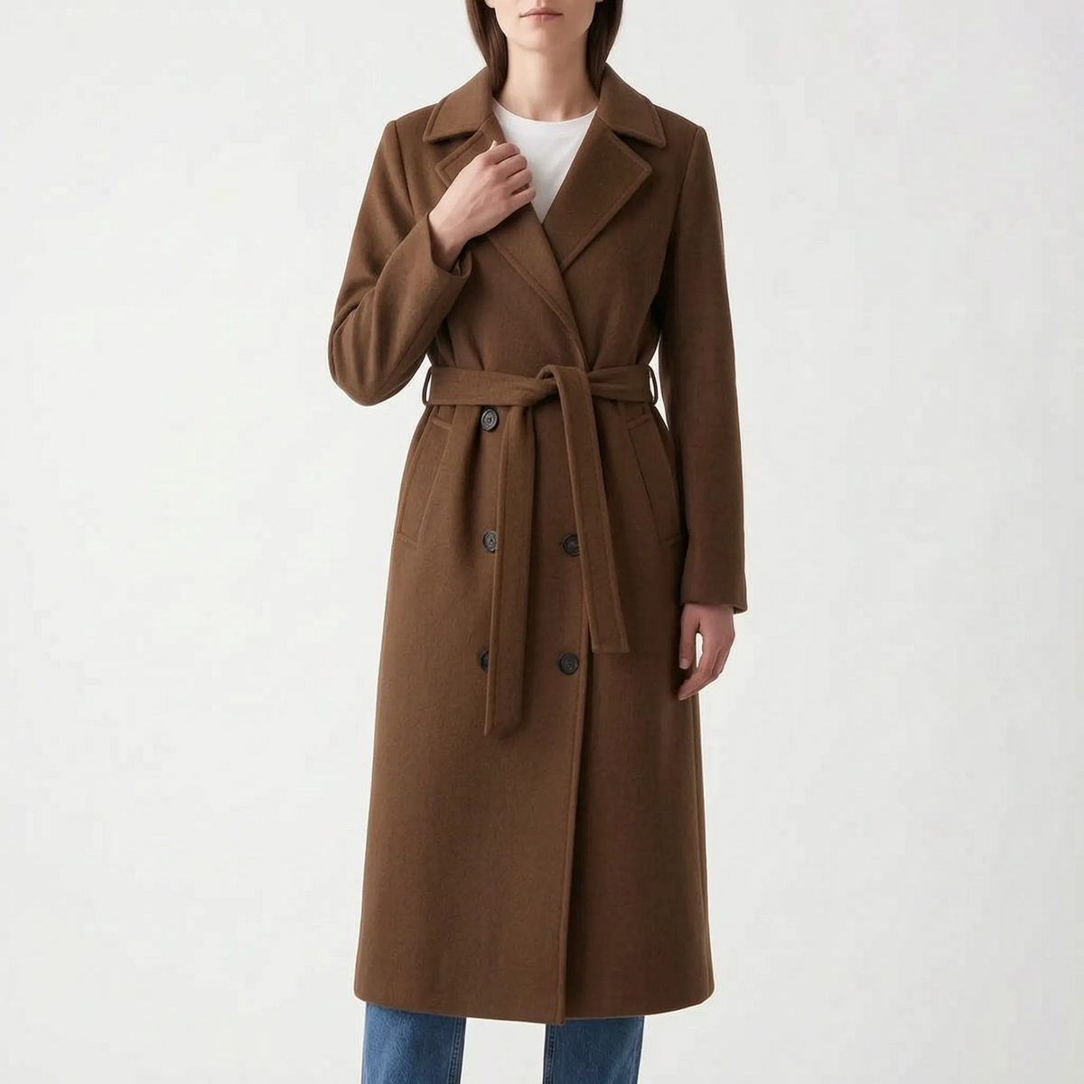 Silhovia  - Long Double-Breasted Women's Trench Coat Layering Over Daily Outfits