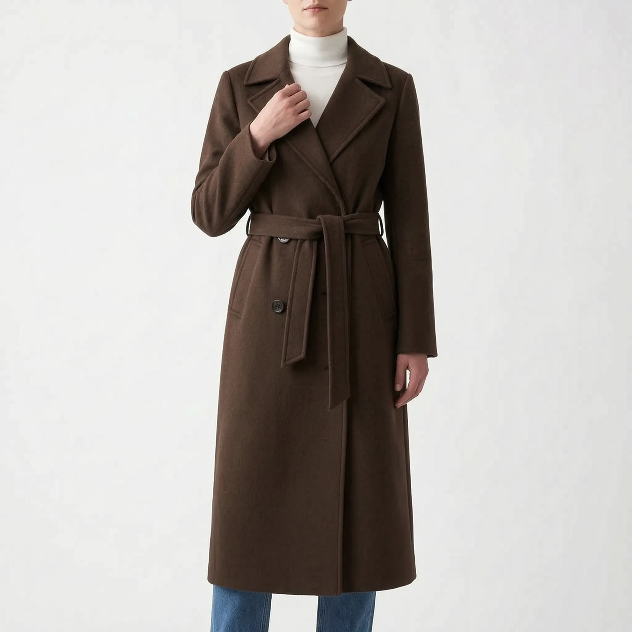 Silhovia  - Long Double-Breasted Women's Trench Coat Layering Over Daily Outfits