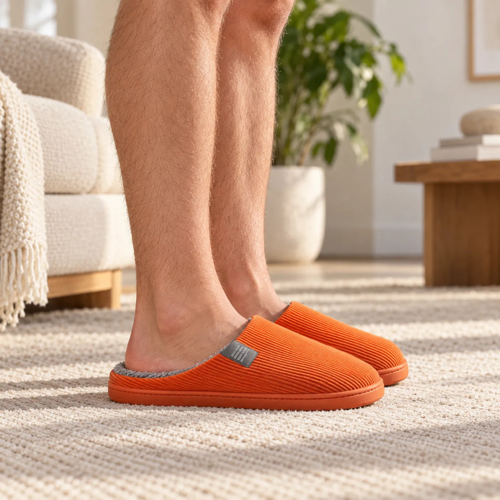 SnuggleGrip  - Plush-Lined Indoor Slippers Lounging At Home