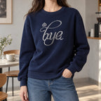 SparkleTops  - Embroidered Bead Letter Sweatshirt Everyday Wear