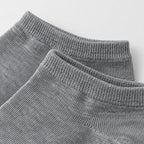Unisex low-cut ribbed trainer socks shown in grey and white