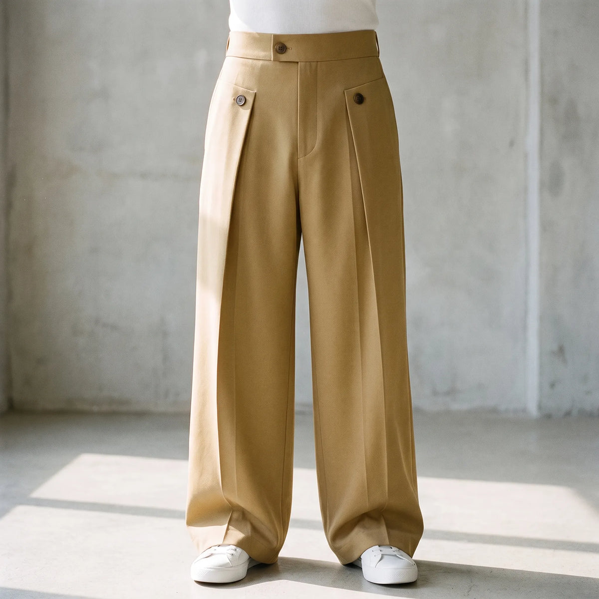TailoredStr  - Men's Wide Leg Trousers Smart-Casual Events