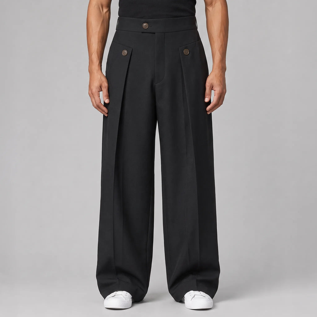 TailoredStr  - Men's Wide Leg Trousers Smart-Casual Events