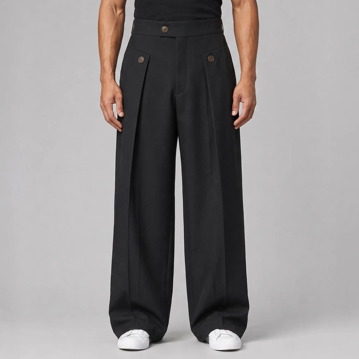 TailoredStr  - Men's Wide Leg Trousers Smart-Casual Events