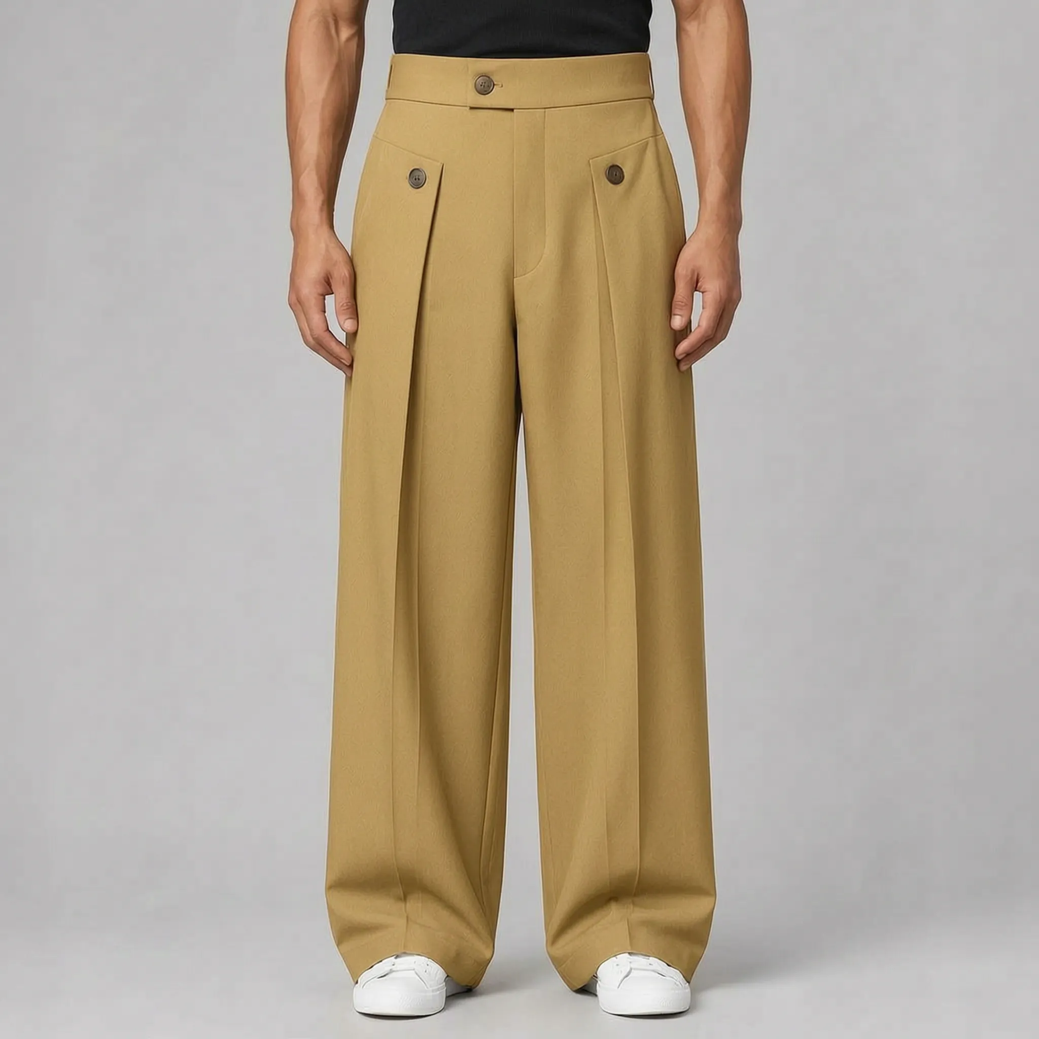 TailoredStr  - Men's Wide Leg Trousers Smart-Casual Events