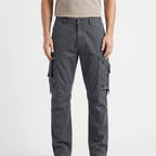 Men's relaxed cargo trousers with multiple utility pockets