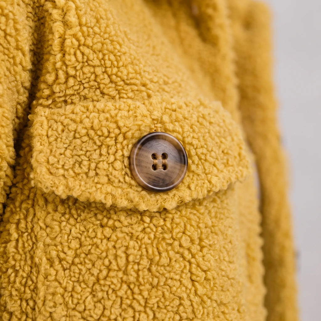 Textura  - Textured Button-Up Autumn Jacket Layering Over Outfits