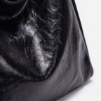 Women's large slouchy shoulder tote bag with long straps
