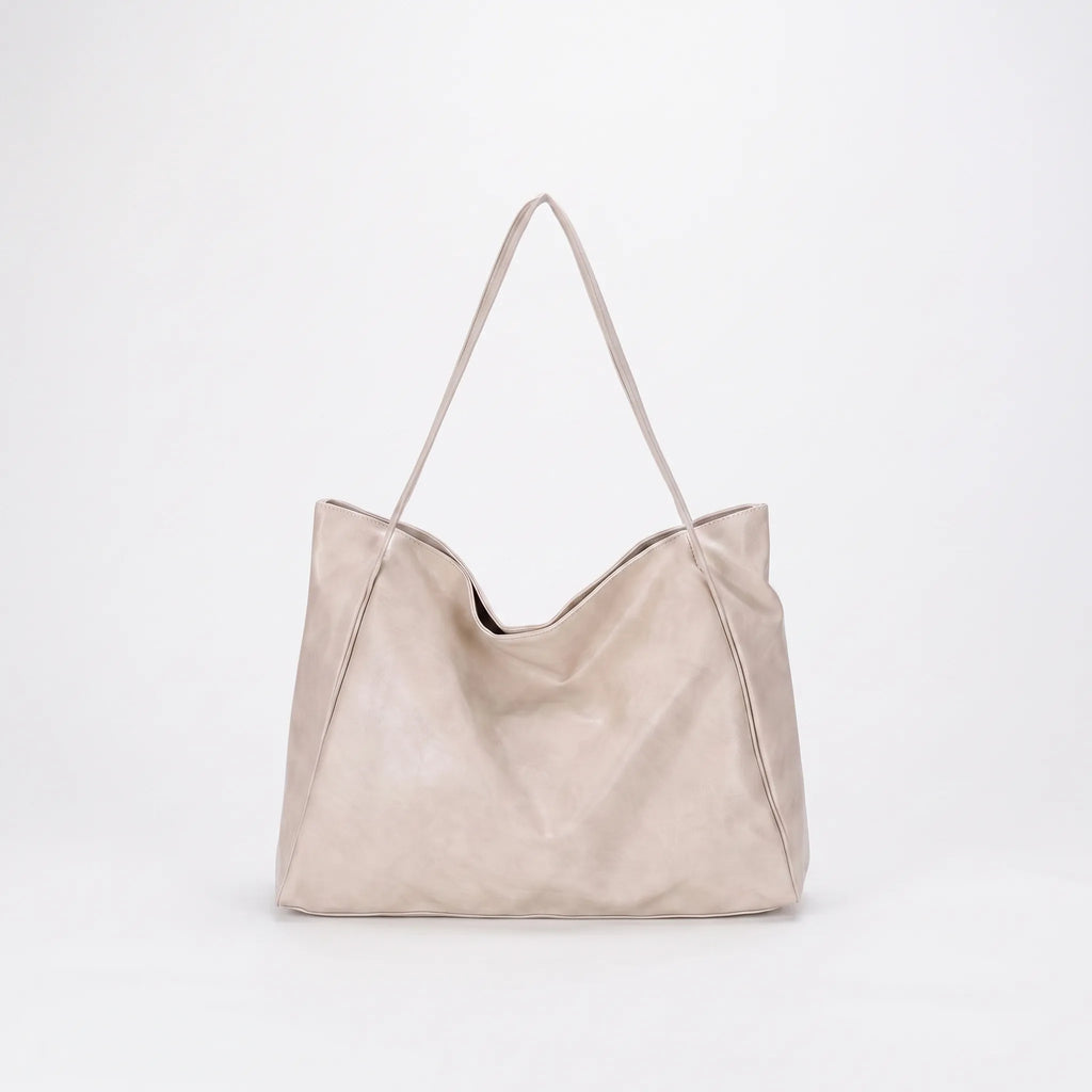 Women's large slouchy shoulder tote bag with long straps