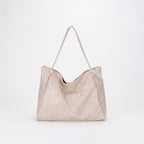 Women's large slouchy shoulder tote bag with long straps