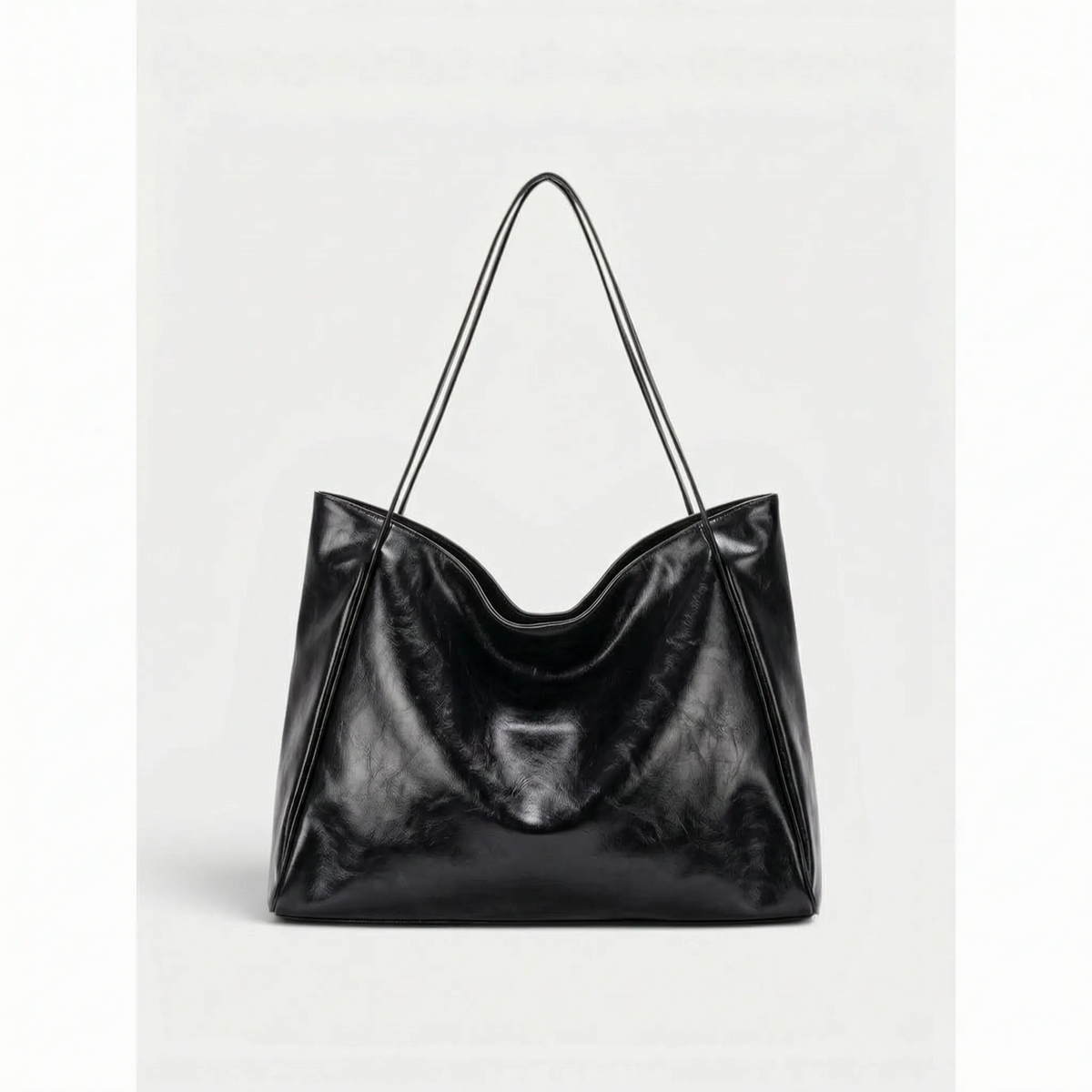 Women's large slouchy shoulder tote bag with long straps