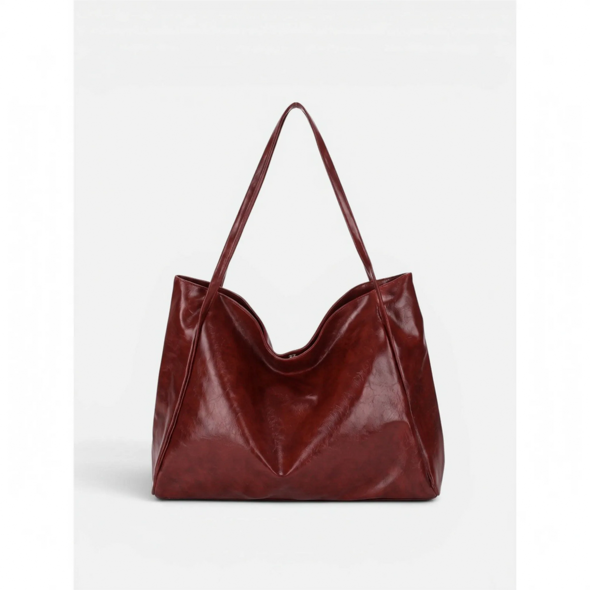 Women's large slouchy shoulder tote bag with long straps