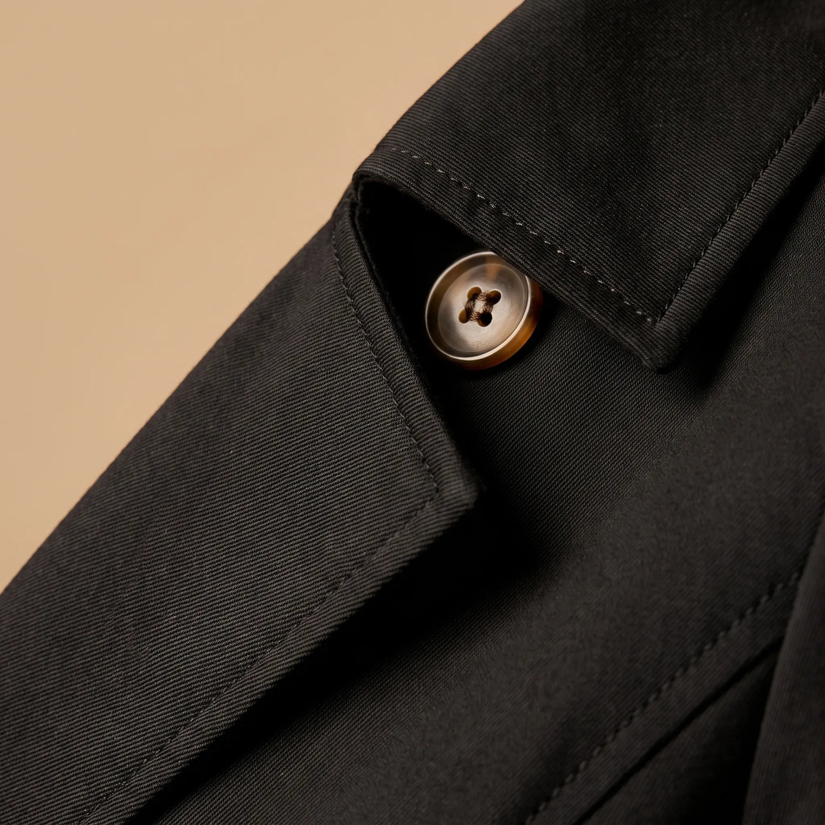 Trenchina  - Structured Button-Front Trench Coat Office Commuting