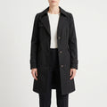 Trenchina  - Structured Button-Front Trench Coat Office Commuting